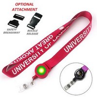 Promotional Customized Combo Sublimated w/Clear Vinyl Badge Holder Lanyards